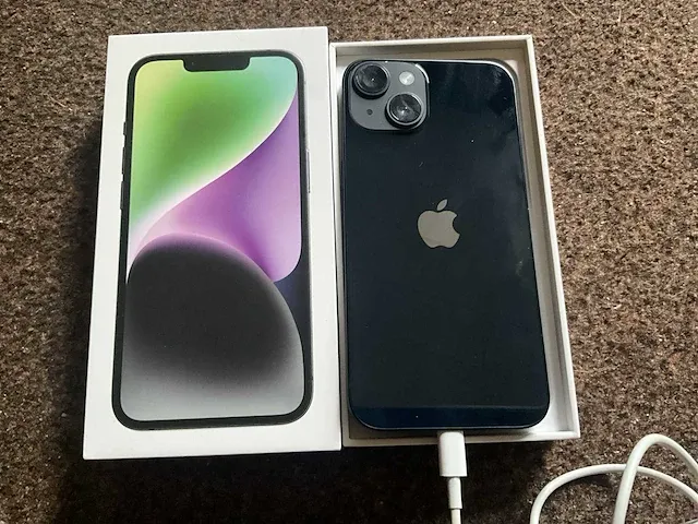 Iphone 14 apple - model type midnight 256gb - afbeelding 1 van  9