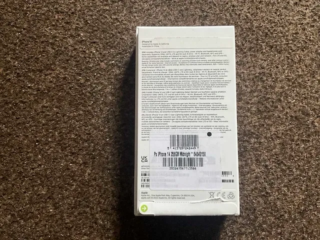 Iphone 14 apple - model type midnight 256gb - afbeelding 7 van  9