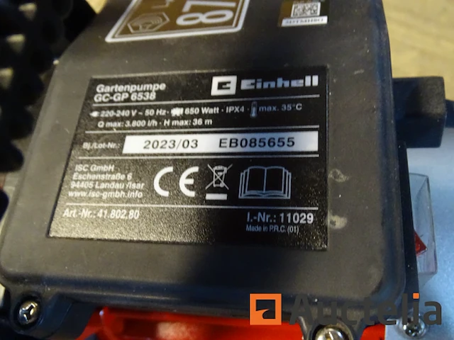 Irrigatiepomp kit einhell gc-gp 6538 - afbeelding 2 van  4