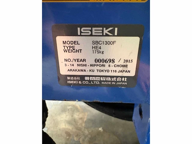 Iseki - sf450 - grasmaaier - afbeelding 6 van  7