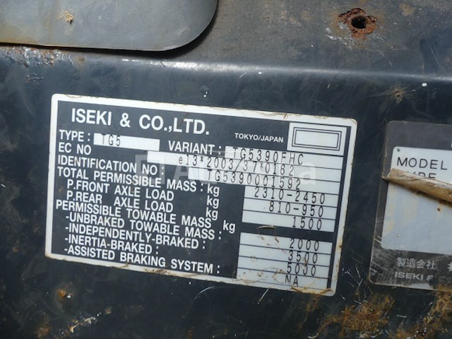 Iseki minitractor tg5390fhc - afbeelding 15 van  24
