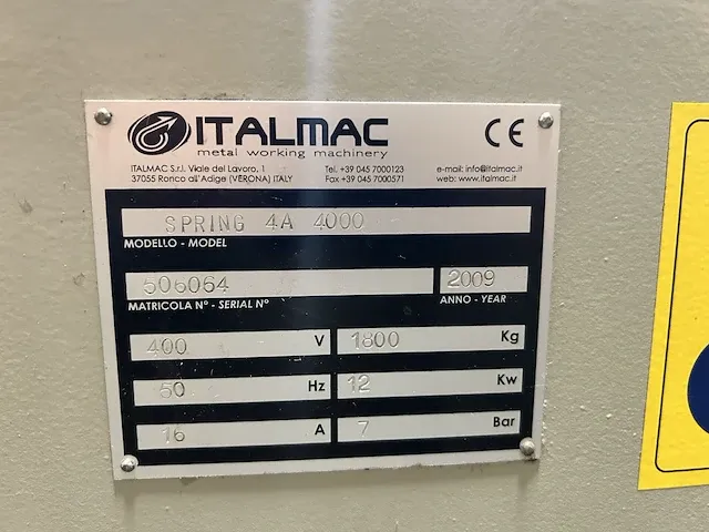 Italmac spring 4a 4000 cnc - afbeelding 65 van  66