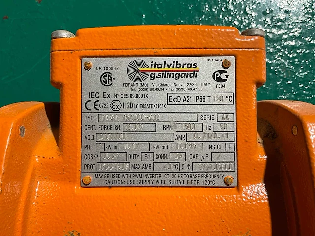 Italvibras mvsi 15/200-s02 trilmotor - afbeelding 3 van  4