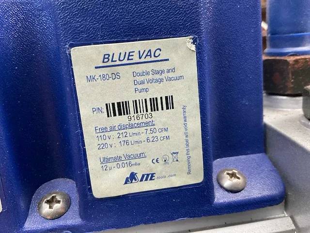 Ite blue vac mk-180-ds vacuümpomp - afbeelding 6 van  7