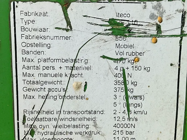 Iteco hoogwerker - afbeelding 6 van  20