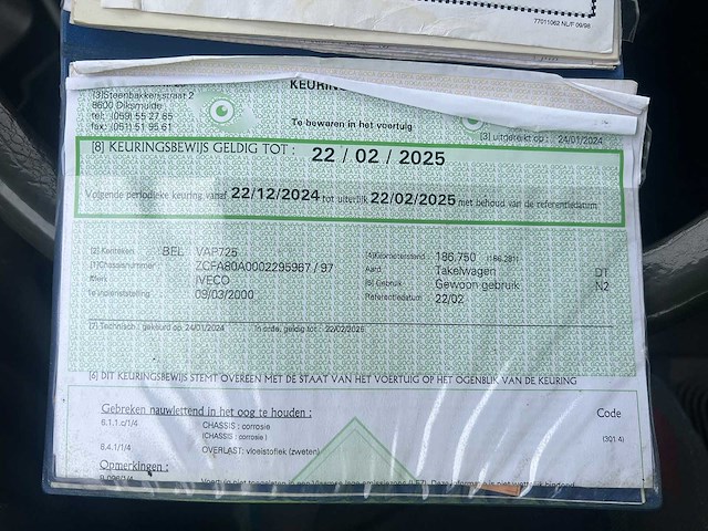 Iveco - 2000 - 80e15/75takelwagen - vrachtwagen - afbeelding 9 van  25