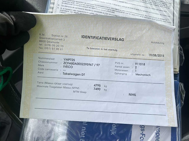 Iveco - 2000 - 80e15/75takelwagen - vrachtwagen - afbeelding 13 van  25