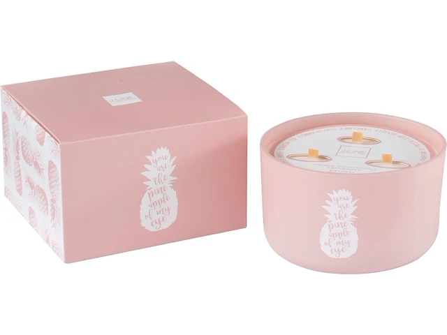 J-line geurkaars ananas roze large-50u - afbeelding 1 van  1