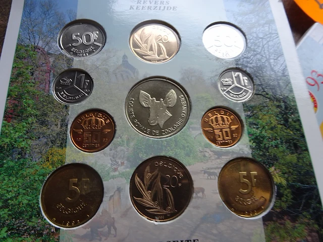 Jaarset 1993 zoo antwerpen fleur de coins - afbeelding 2 van  2