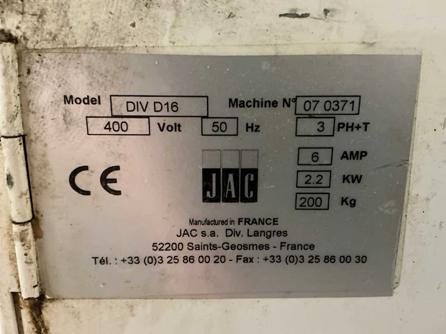 Jac div d16 verdeel opbolmachine - afbeelding 5 van  5