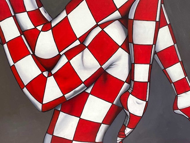 Jack gage – amour - olie op doek - 100x100 cm - afbeelding 2 van  12