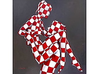 Jack gage – amour - olie op doek - 100x100 cm