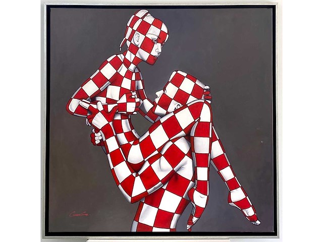Jack gage – amour - olie op doek - 100x100 cm - afbeelding 5 van  12