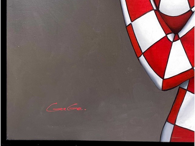 Jack gage – amour - olie op doek - 100x100 cm - afbeelding 6 van  12