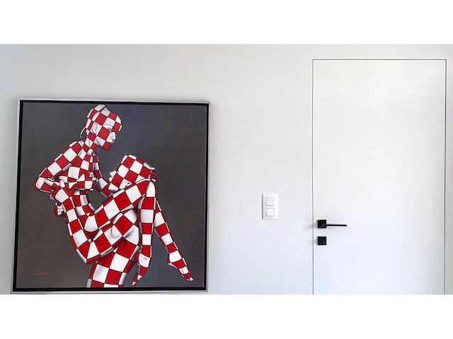 Jack gage – amour - olie op doek - 100x100 cm - afbeelding 10 van  12