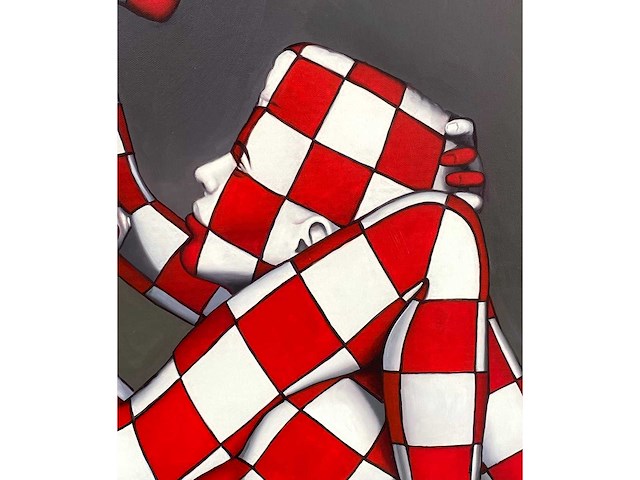 Jack gage – amour - olie op doek - 100x100 cm - afbeelding 11 van  12