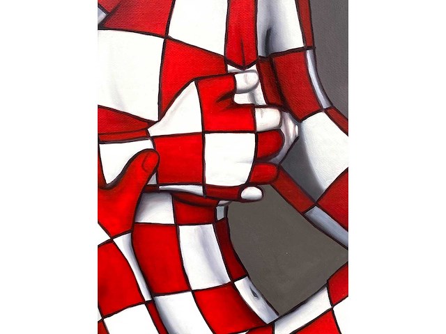 Jack gage – amour - olie op doek - 100x100 cm - afbeelding 12 van  12