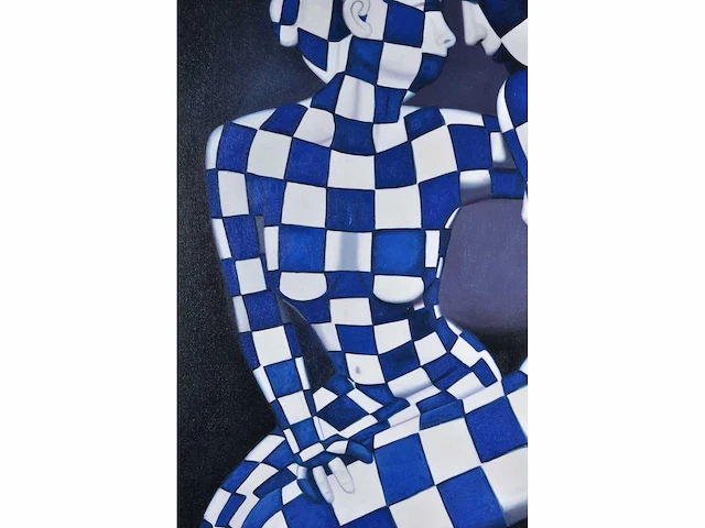 Jack gage – amour en bleu - olie op doek - 120x90 cm - afbeelding 2 van  13