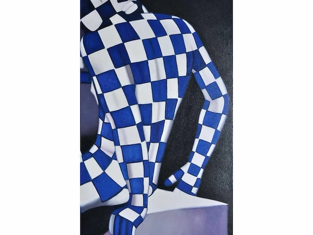 Jack gage – amour en bleu - olie op doek - 120x90 cm - afbeelding 3 van  13