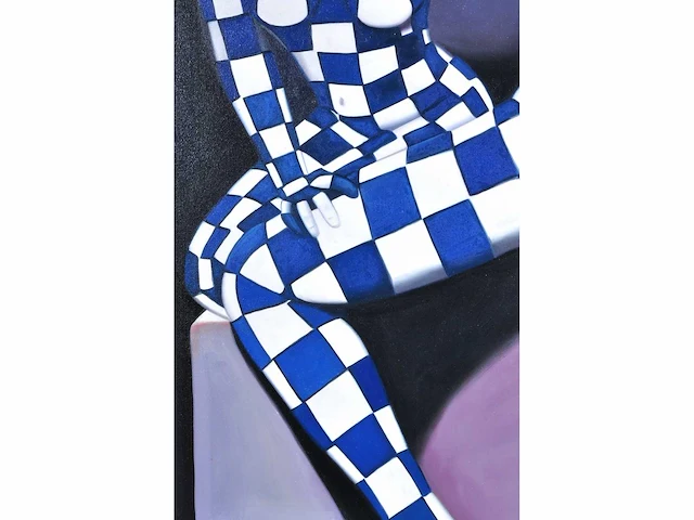 Jack gage – amour en bleu - olie op doek - 120x90 cm - afbeelding 4 van  13