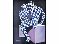 Jack gage – amour en bleu - olie op doek - 120x90 cm - afbeelding 1 van  13