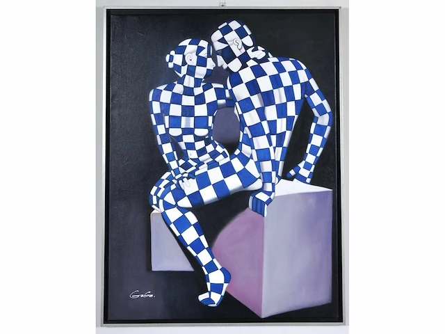 Jack gage – amour en bleu - olie op doek - 120x90 cm - afbeelding 6 van  13