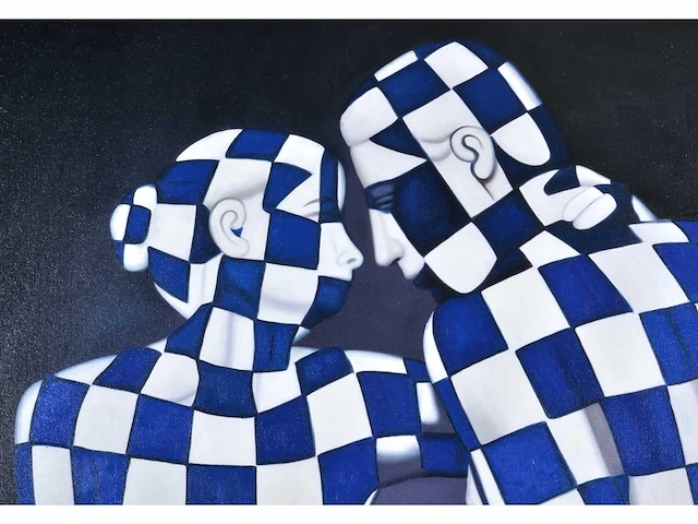 Jack gage – amour en bleu - olie op doek - 120x90 cm - afbeelding 13 van  13