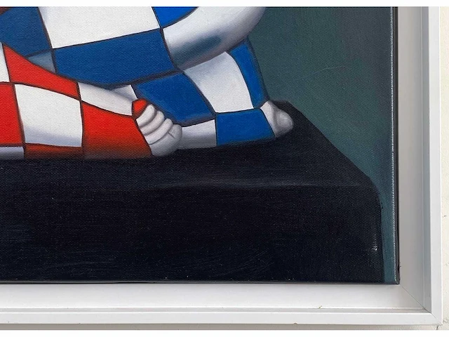 Jack gage – amour en bleu et rouge - olie op doek - afbeelding 9 van  13