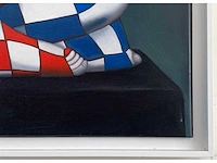 Jack gage – amour en bleu et rouge - olie op doek - afbeelding 9 van  13