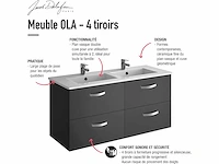 Jacob delafon ebp1349-e14 ola kast 120cm 4 lades-melamine wengé hout, keramiek, 120 x 45 x 56 cm - afbeelding 3 van  4