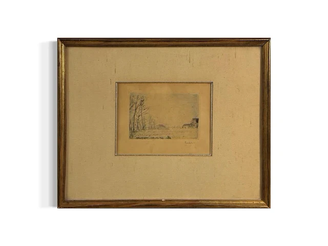 James ensor - bois d'ostende - gesigneerd & gekleurd - afbeelding 1 van  2