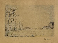 James ensor - bois d'ostende - gesigneerd & gekleurd - afbeelding 2 van  2