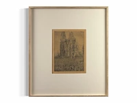James ensor - la cathedrale 1886 - gesigneerd