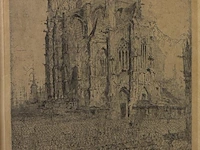 James ensor - la cathedrale 1886 - gesigneerd - afbeelding 2 van  3