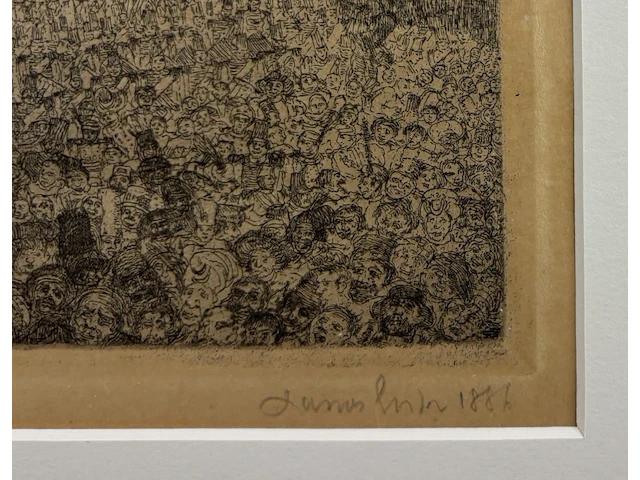 James ensor - la cathedrale 1886 - gesigneerd - afbeelding 3 van  3