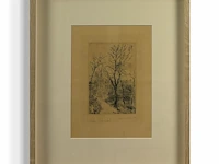 James ensor - sentier a groenendael - gesigneerd - afbeelding 1 van  1