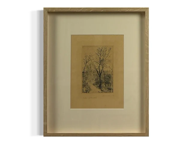James ensor - sentier a groenendael - gesigneerd - afbeelding 1 van  1