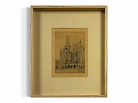 James ensor - stadhuis van oudenaarde - gesigneerd