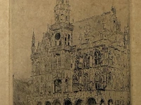 James ensor - stadhuis van oudenaarde - gesigneerd - afbeelding 2 van  2