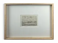 James ensor - zicht op nieuwpoort - gesigneerd