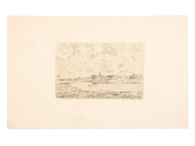 James ensor - zicht op nieuwpoort - gesigneerd - afbeelding 2 van  4