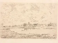 James ensor - zicht op nieuwpoort - gesigneerd - afbeelding 3 van  4