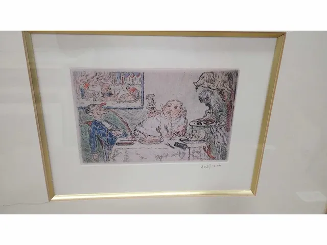 James ensor “de gulzigheid” - afbeelding 2 van  4