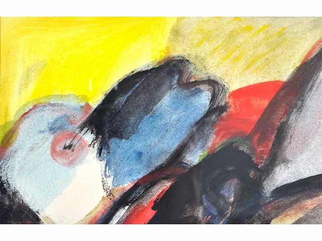 Jan cobbaert (1909-1995) - avond - gouache - afbeelding 3 van  7