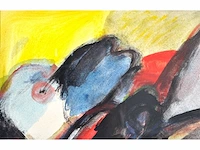 Jan cobbaert (1909-1995) - avond - gouache - afbeelding 3 van  7