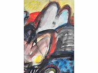 Jan cobbaert (1909-1995) - avond - gouache - afbeelding 4 van  7