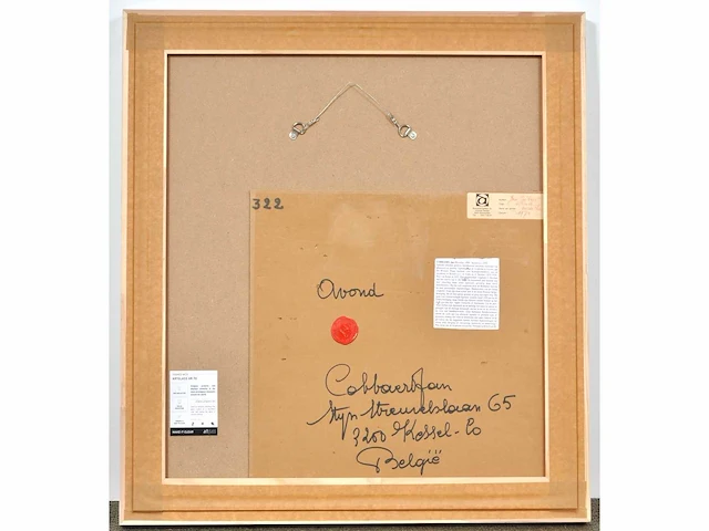 Jan cobbaert (1909-1995) - avond - gouache - afbeelding 6 van  6