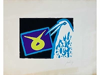 Jan cox - vogel - kleurenlithografie - afbeelding 3 van  5