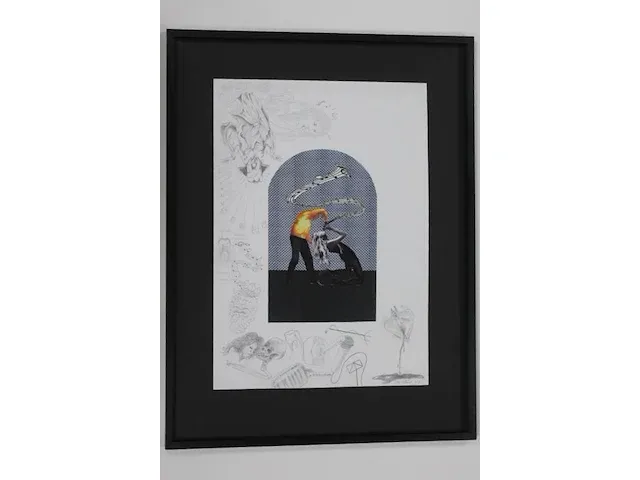 Jan fabre - origineel - tekening en collage - afbeelding 2 van  8