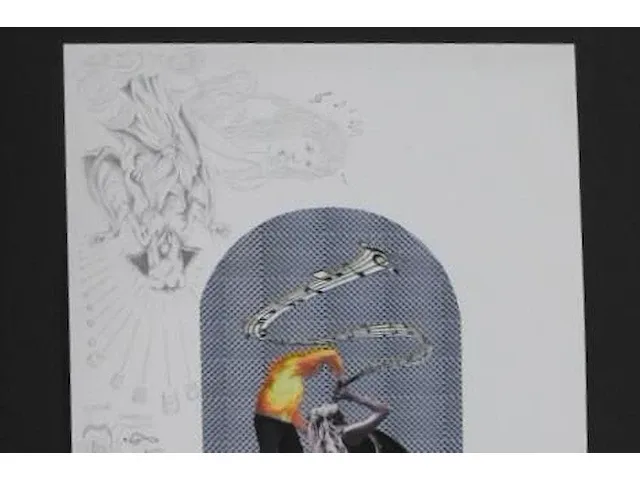 Jan fabre - origineel - tekening en collage - afbeelding 3 van  8